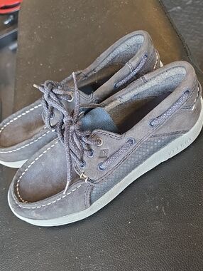 Sperry Navy Suede Moc Toe Boat Shoes